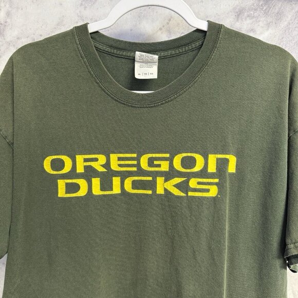 Oregon Ducks T Shirt Mens XL Green Short Sleeve University College - Picture 1 of 11